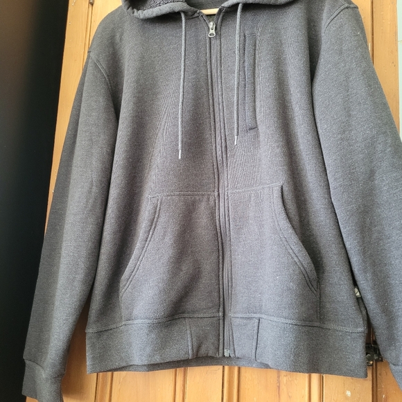 BC Clothing Sherpa Lined Full Zip Hoodie Charcoal Grey Men's Medium - Picture 3 of 14